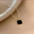 Simple [black geometric square] fashion jewelry Gift set